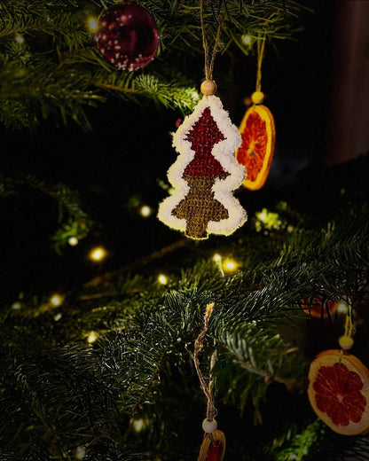 Weihnachtsbaum-Anhänger auf Englisch