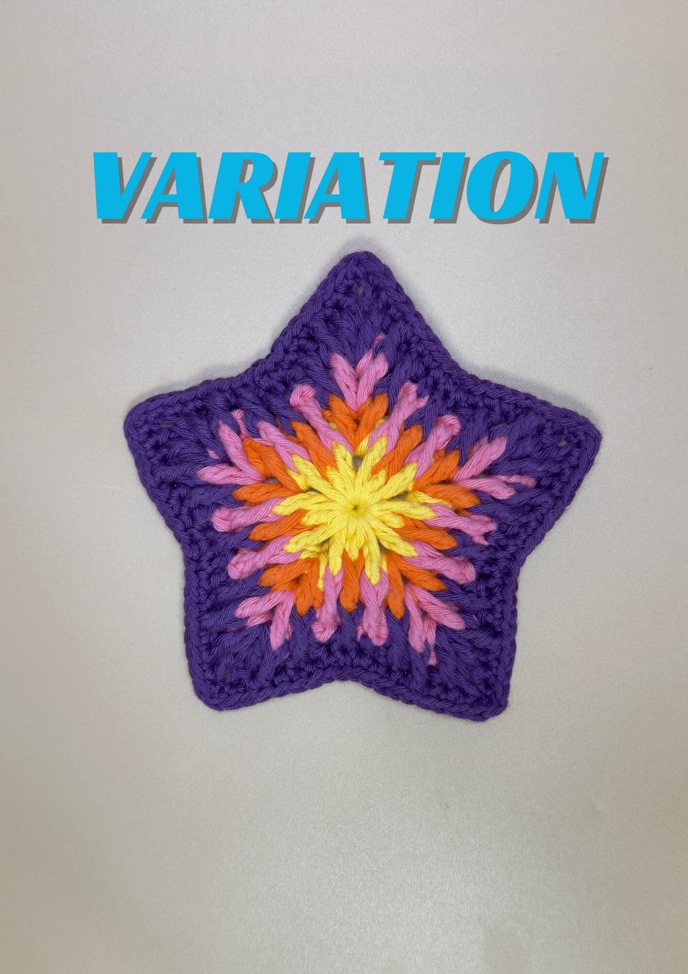 Mosaic Bloom Granny Square in English and Spanish