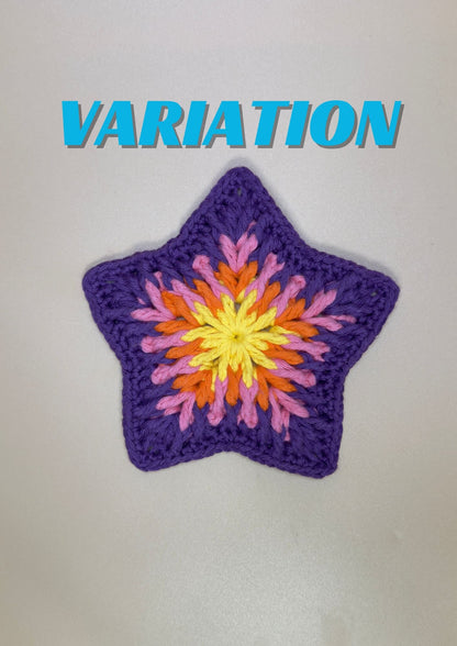 Mosaic Bloom Granny Square in English and Spanish